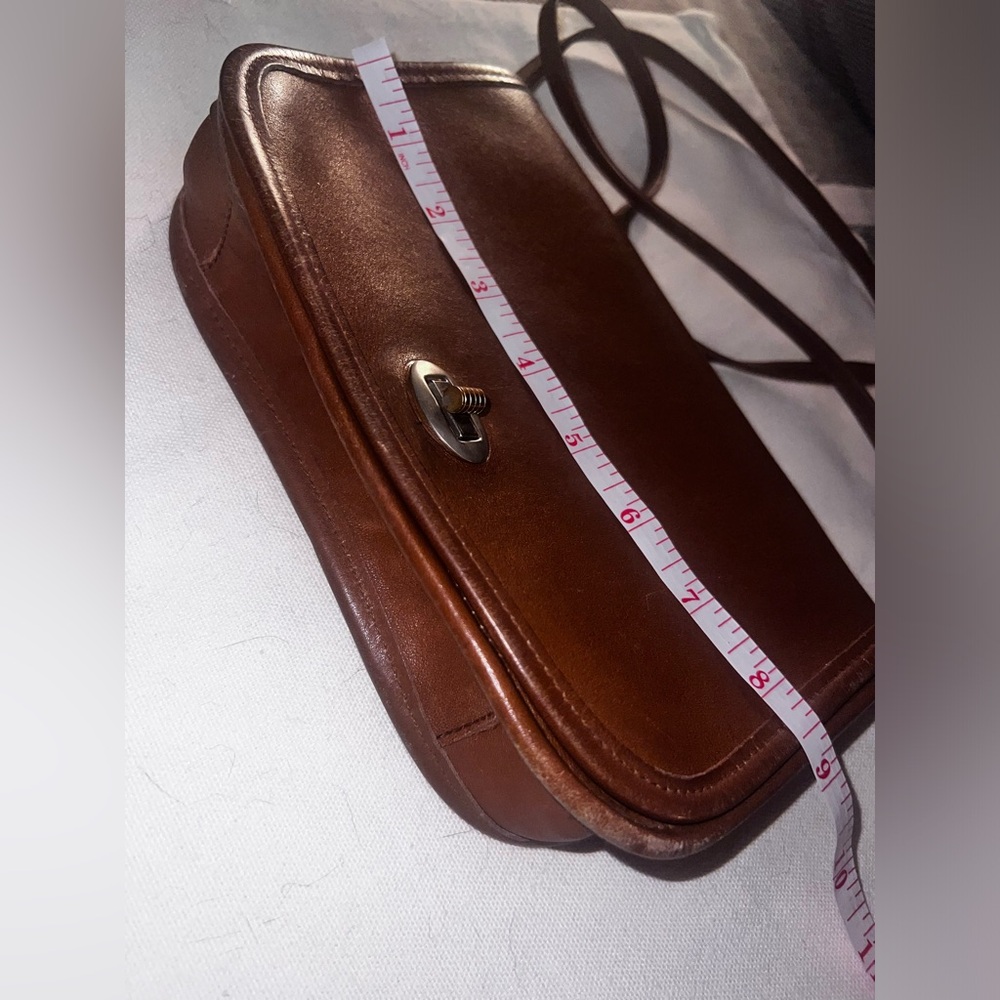 Genuine leather crossbody medium brown color - Picture 2 of 11
